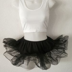 Short Black Petticoat Tutu Skirt